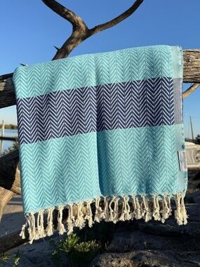 Royal Rag Turquoise — Salt Rag™ Sand-Resistant Turkish Beach Towel